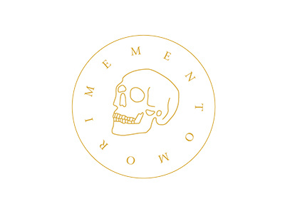 Memento Mori death drawing gold illustration memento mori skull