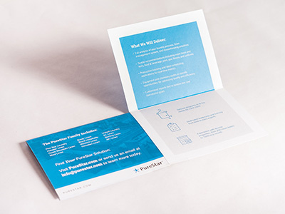PureStar Brochure brochure brochure design folding graphic design laundry layout layout design print print design
