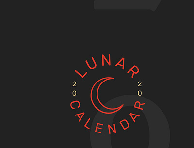 2020 Lunar Calendar graphic design lunar calendar moon print print design printing red seal typography