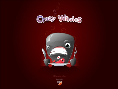 Character of CrazyWhales art character characterdesign crazywhales illustration stickers whale