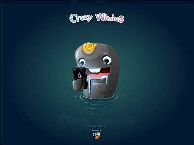 Character of CrazyWhales art character characterdesign crazywhales illustration stickers whale