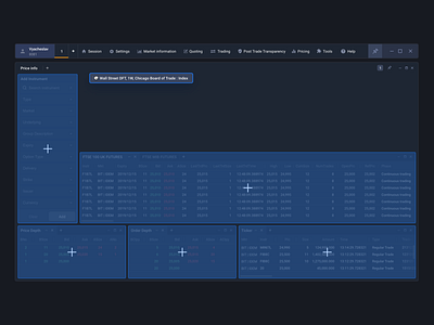 Trading platform widget management