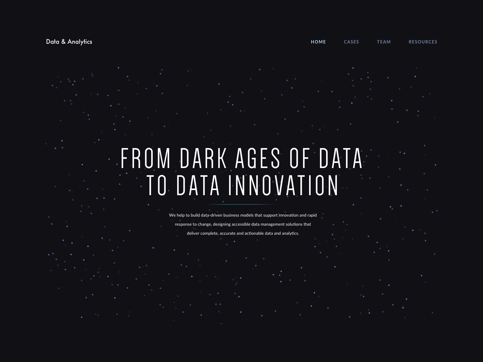 Data particles animation (2/4) animation animation design dark dark ui data data visualization landing vector