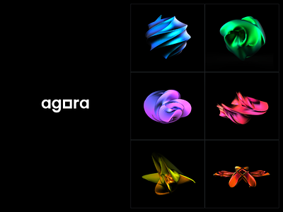 Agora - knowledge sharing event 3d abstract agora branding c4d concept dark debate design discussion events graphics halcyonmobile illustration panel roundtable talk visual identity workshop