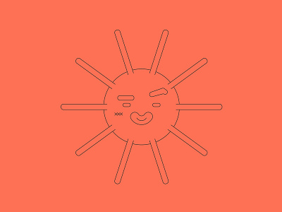 Sassy Sun california character character design graphic design illustration karenyoojin minimal sun