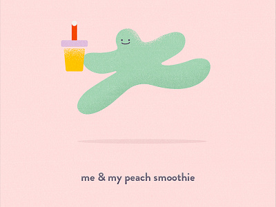 Peach smoothie abstract character character design design illustration minimal shapes texture
