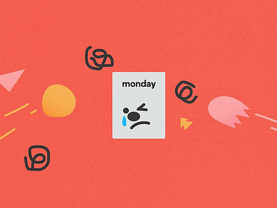 Poor Monday.. abstract character character design design illustration minimal monday mondays shapes texture
