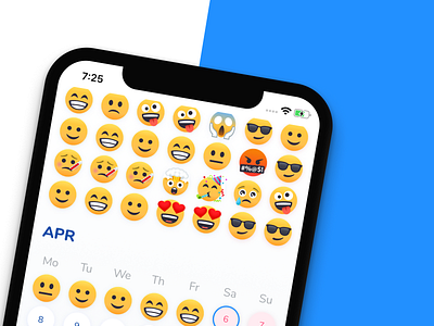 Mood Tracker App calendar mobile social ui ui design