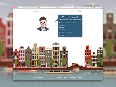 About me page of my portfolio about me amsterdam portfolio sketch ui ux web