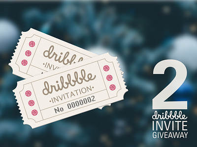 2 Dribbble Invites dribbble giveaway invitation invite