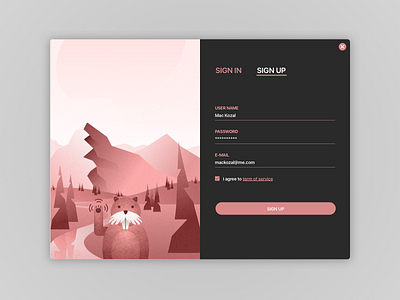 Sign Up coypu dailyui sign up