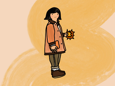 Little Autumn Girl affinity designer autumn girl girl character illustration