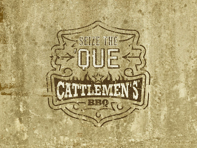 Cattlemen’s Distressed Seize the ’Que Primary Emblem