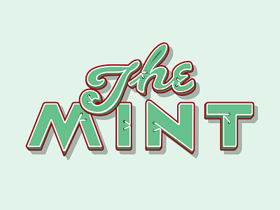 The Mint Short Film Logo 3d bar film logo mint movie neon script sign vintage