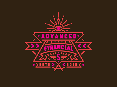 Advanced Financial Logo advanced annuit cœptis divine eye finance financial pyramid rays sunburst taxes the eye of providence wings