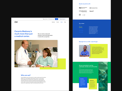 Cacania Medcare: Website Design figma figmadesign healthcare hospitalwebsite uidesign uiux uxdesign webdesign websitedesign