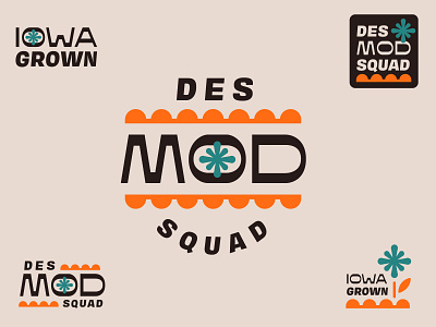 Des Mod Squad | Brand Identity adobe illustrator badge brand identity branding clothing des moines fashion iowa logo logotype mod plant retro typography vector vintage