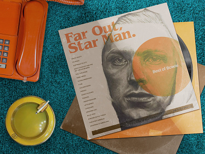 David Faux-ie 70s 80s 90s bowie collage david bowie design far out mockup music packaging photoshop scene star star man throwback typography vintage vinyl vinyl record