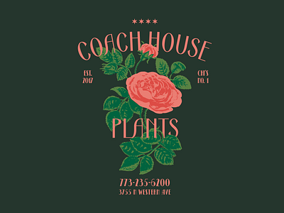 Coach House Plants | Chicago | Merch Design adobe illustrator branding design illustration illustrator logo typography vector