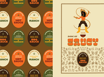 Saucy stickers and packaging design adobe illustrator branding cannabis design illustration illustrator logo packaging typography vector