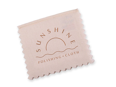 Sunshine Polishing Cloth branding fashion iconography jewelry pastel pink typography
