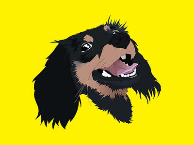 Gretchen Wieners adobe illustrator dachshund dog happy hot dog illustration pet vector wiener