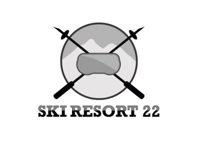 Ski Resort sample branding design graphic design logo