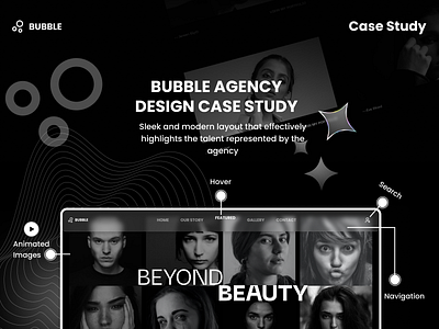 Minimalist Model Web Design - Bubble 2023