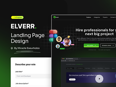 Elverr - Landing Page Design