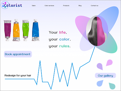 Colorist haircoloring salon hairservices web design