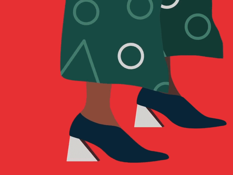# FUTURE IS FEMALE 2d design female gif illustration motion shoes