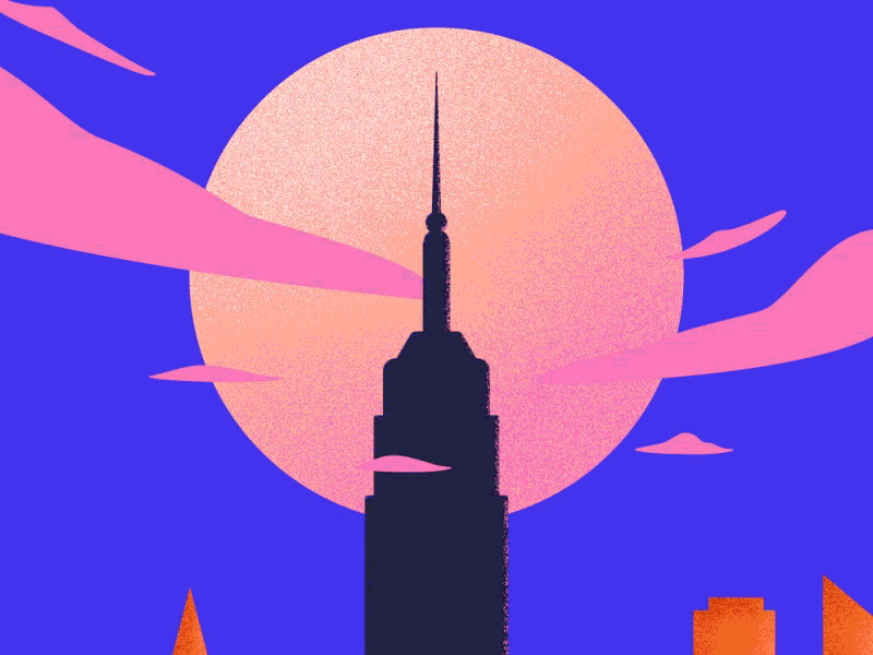 SF to NYC animation colors design illustration motion nyc sf texture