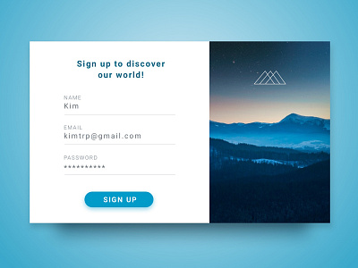 SIgn up - Daily UI #001 daily ui sign up screen ui