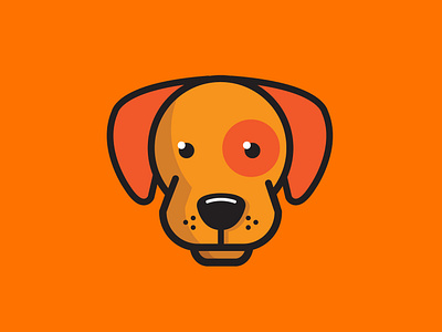 Orange Dog design dog flat illustration illustrator logo puppy vector