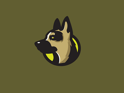 German Shepherd animal branding design dog flat german shepherd illustration illustrator logo vector