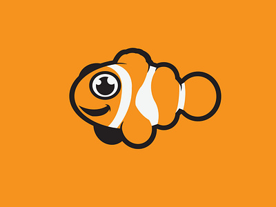 Clown Fish animal clownfish cute design fish flat illustration illustrator logo vector