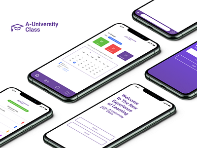 A-University Class education mobile app design ui