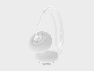 Headphones Concept 3d concept headphones modeling product design product rendering render white