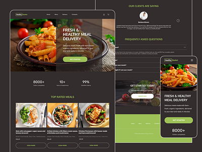Healthy Food Delivery Website design ui ux webdesign