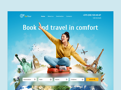 Travel Agency Website ui ux web site design