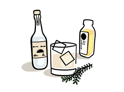 Juicy cocktail illustration plantbased procreate tequila