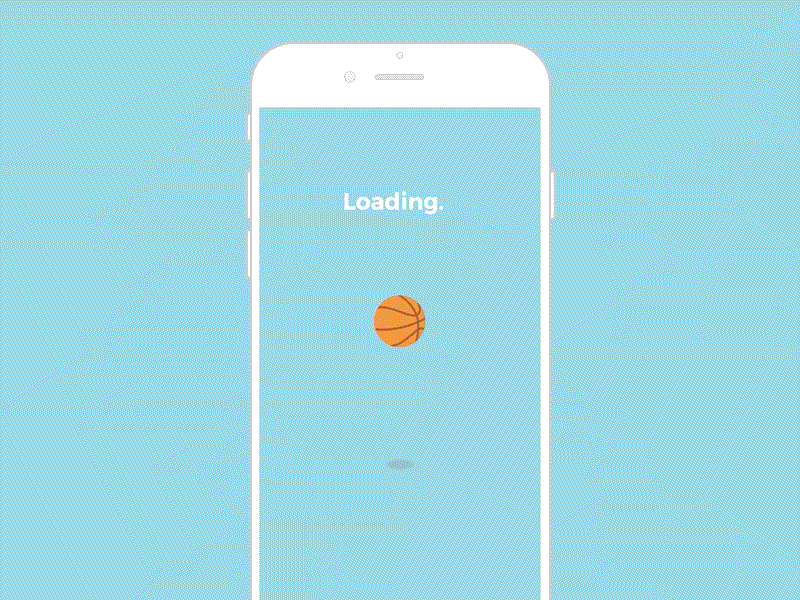 HoopCam Loading Animation animation app basketball cam battle bouncing interaction design loader loading motion principle sfdw
