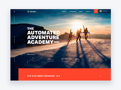 The Adventure Academy – Travel Site Concept clean debut design ecommerce homepage layout typography ui ux web website