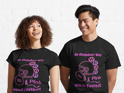 https://www.redbubble.com/i/t-shirt/In-october-we-wear-pink-and- breast cancer cancer cool fashion flag football gift hat instagood model october pillow pink poster shirt soccer style tabby tee tshirt