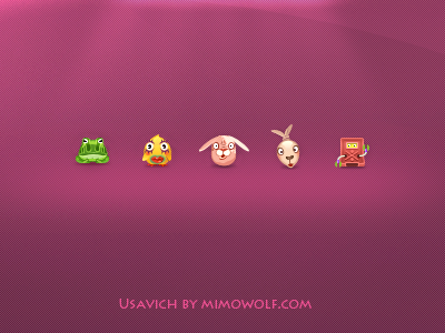 Usavich chick frog icon rabbit