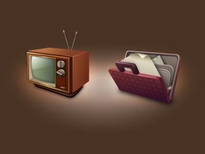 TV&Folder folder icon tv