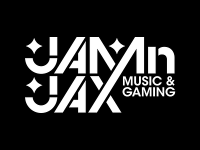 Jamnjax Logo black gaming logo modern music type typography white