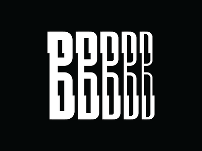 Type Experiment B b black letters modern type typography white