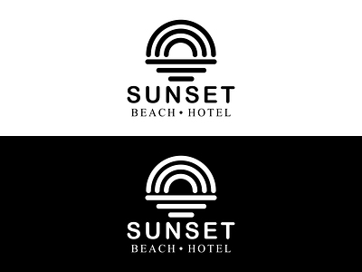 Blackwhite sunset logo