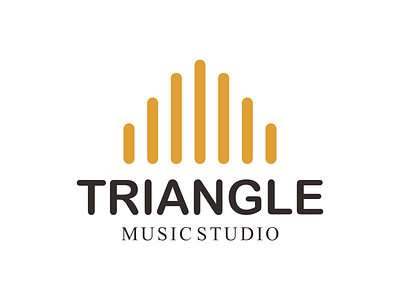 Triangle music studio logo abstractlogo branding design linelogo